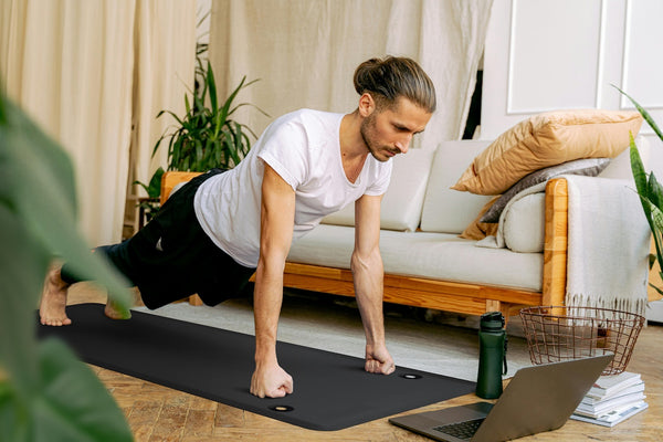 FitnessMats 66" x 26" w/Grommets - Gray