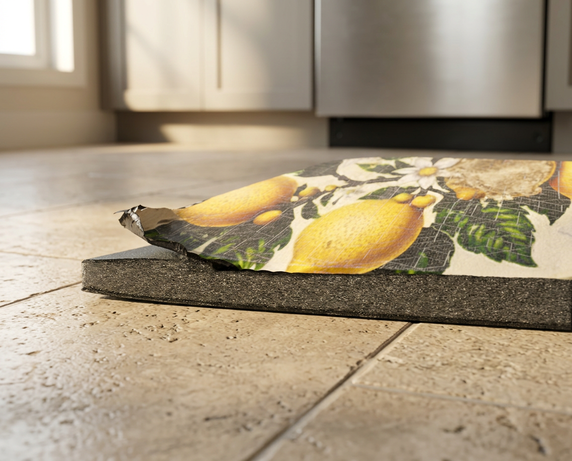 That vinyl printed design on your kitchen mat is hiding something.