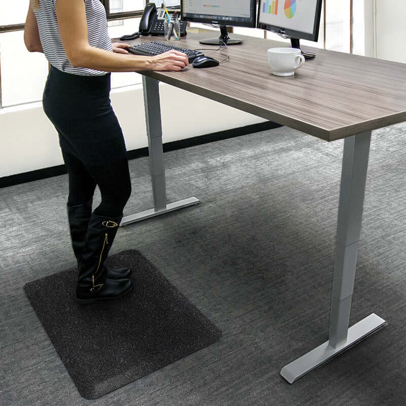 Mount-it! Standing Desk Floor Mat, Brown Standing Comfort Mat For