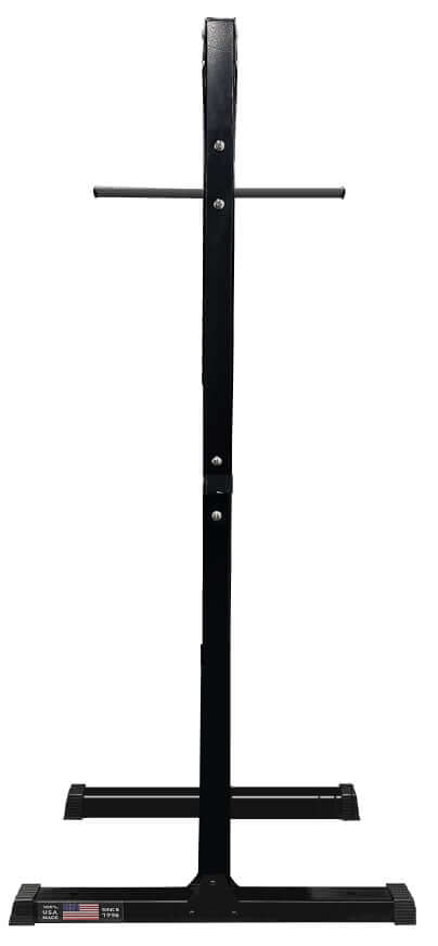 WellnessMats Storage Station in black, designed for easy storage and organization of mats.