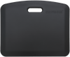 MobileMats Collection Black mat with handle for comfort and support on the go, ideal for standing or kneeling.