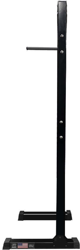 WellnessMats Storage Station side view showcasing its sturdy design and structure for effective mat storage.