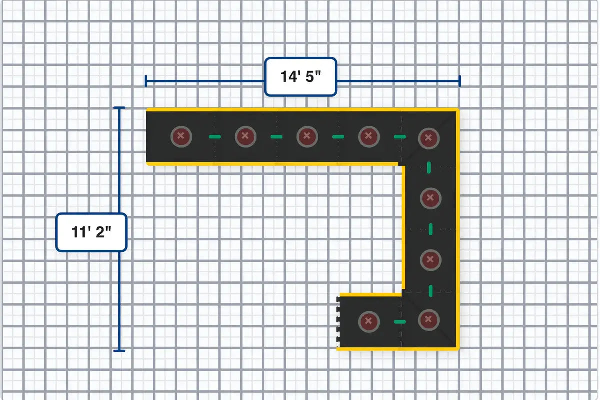 Illustration of Connect Custom layout with dimensions: 14' 5" x 11' 2"