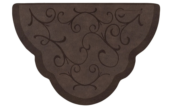 32" x 22" Scalloped Bella Mat - Dark Antique
