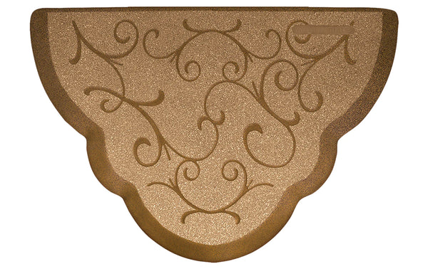 32" x 22" Scalloped Mat Collection - Granite Gold